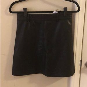 Black Leather Skirt